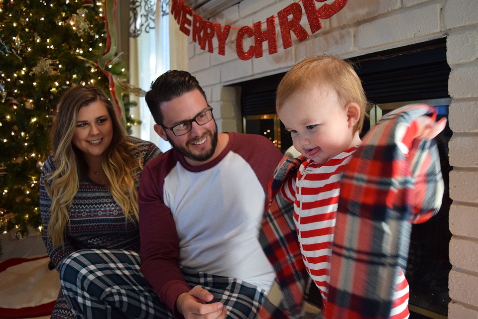 family in Christmas